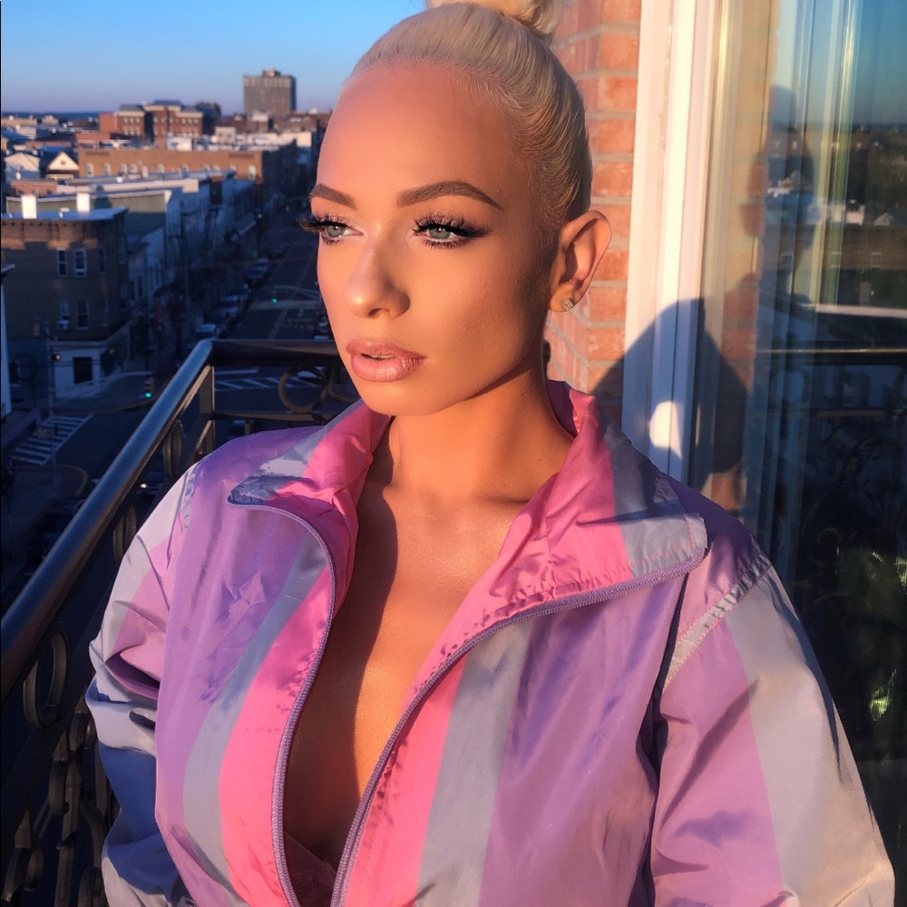 Collaboration windbreaker jacket